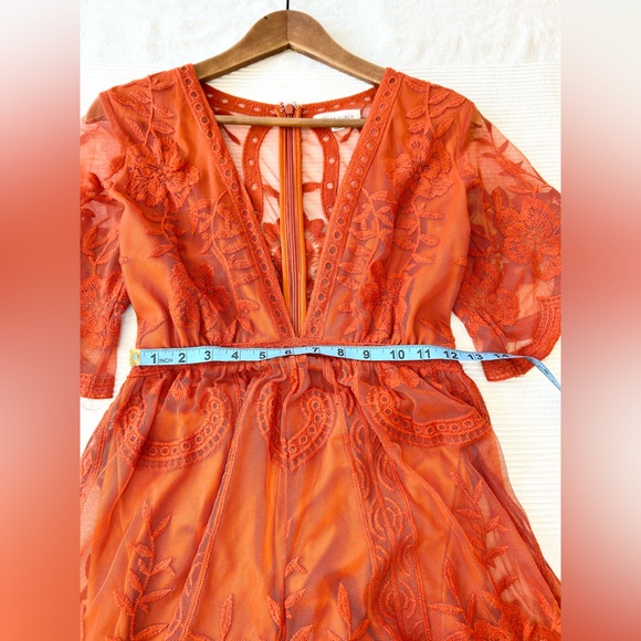 Honey Punch - As You Wish Embroidered Lace Romper - Picture 7 of 16